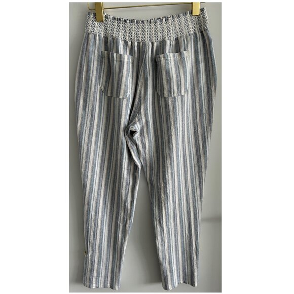 Rewash Strip Linen Casual Pants Sz L - Picture 2 of 8